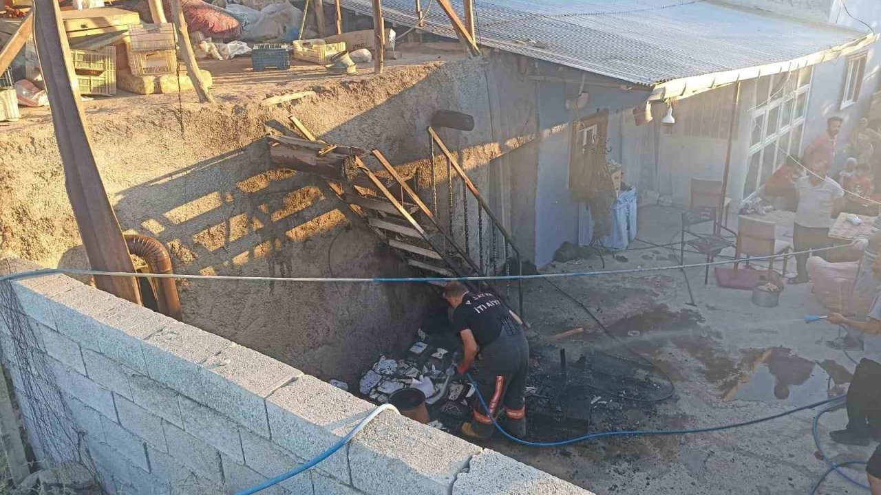 Darende’de Ev Yangını