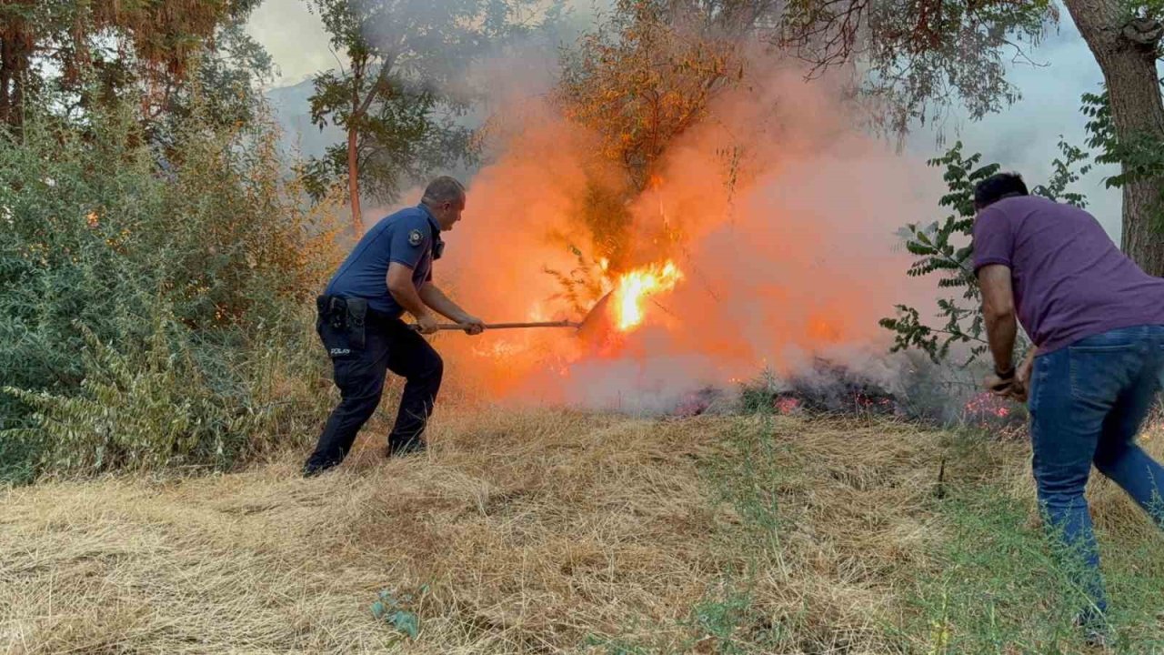 Polatlı’da Otluk Alanda Çıkan Yangın Söndürüldü