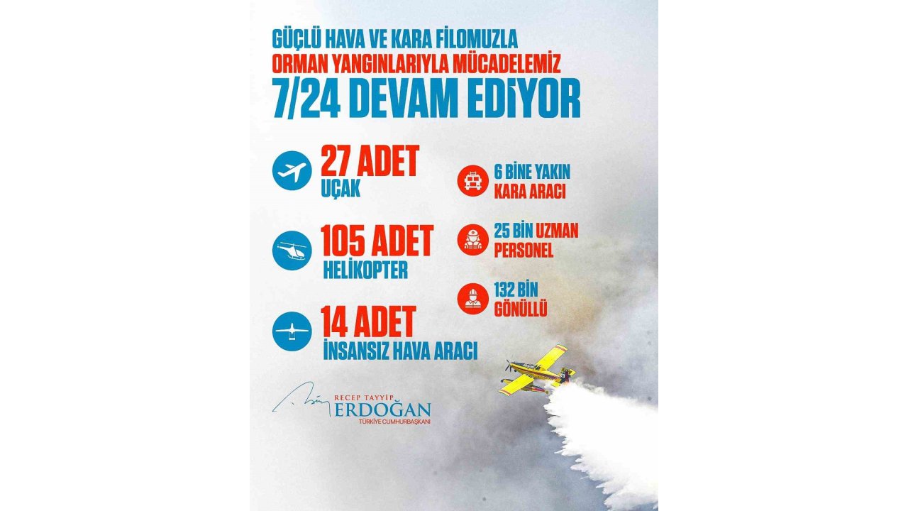 Cumhurbaşkanı Erdoğan’dan Orman Yangınlarıyla İlgili Paylaşım