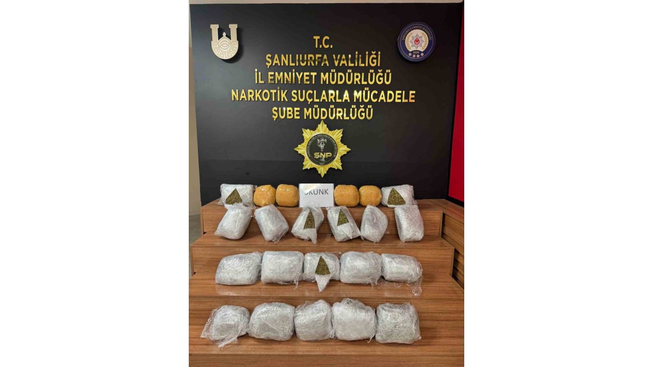 Şanlıurfa’da 25 Kilogram Uyuşturucu Ele Geçirildi
