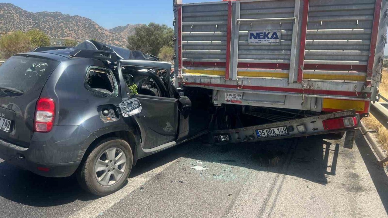 Aydın-izmir Otoyolunda Kaza: 1 Yaralı