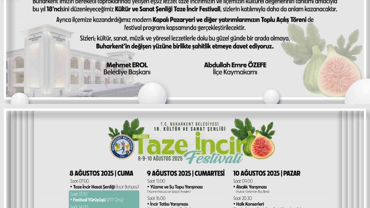 Buharkent’te 18. Taze İncir Festivali İçin Geri Sayım Başladı