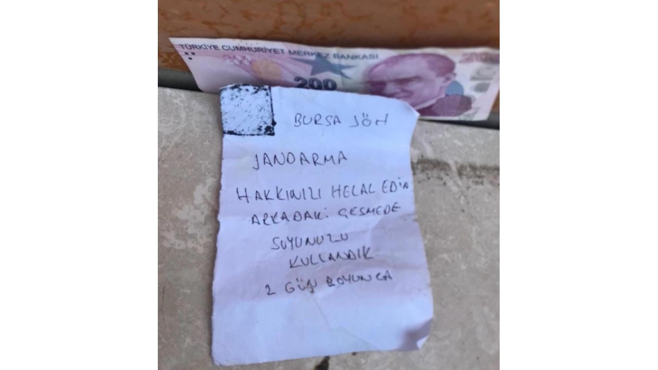 Büyükyenice Köyü’nde Duygulandıran Not