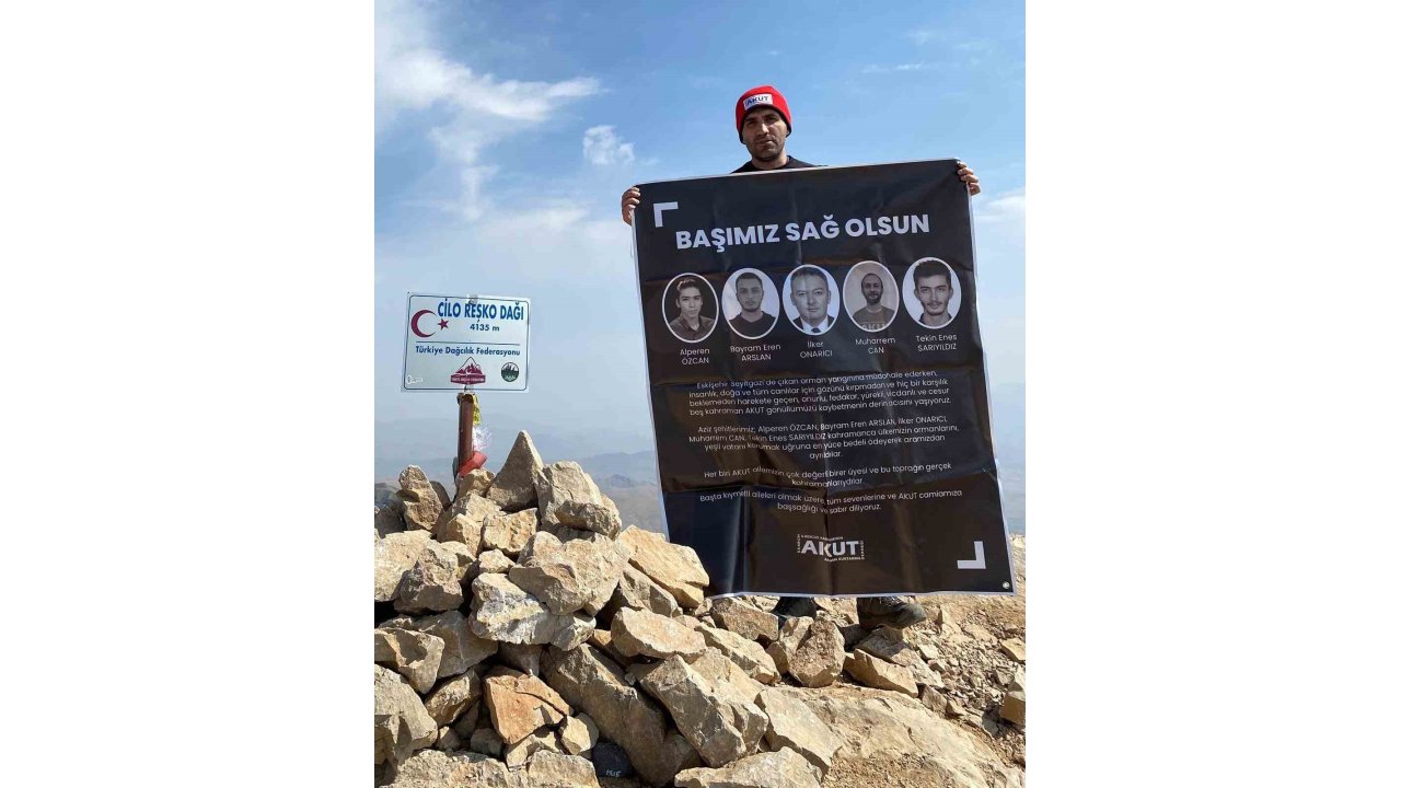 Akut Manisa Gönüllüsü 4 Bin 135 Metrede Orman Şehitlerini Andı