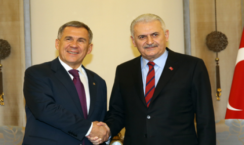 Başbakan Yıldırım, Tataristan Cumhurbaşkanı Minnihanov ile görüştü
