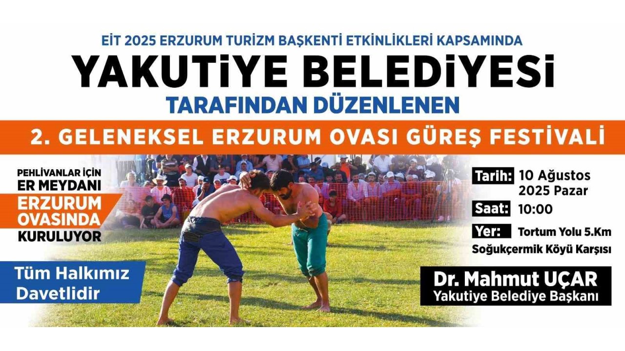 Yakutiye Belediyesi’nden Ata Sporuna Destek: 2. Geleneksel Erzurum Ovası Güreş Festivali’ne Geri Sayım