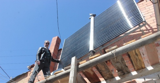 Domaniçli mucit, evini kalorifer sistemini güneş enerjisiyle çalıştırarak ısıtıyor