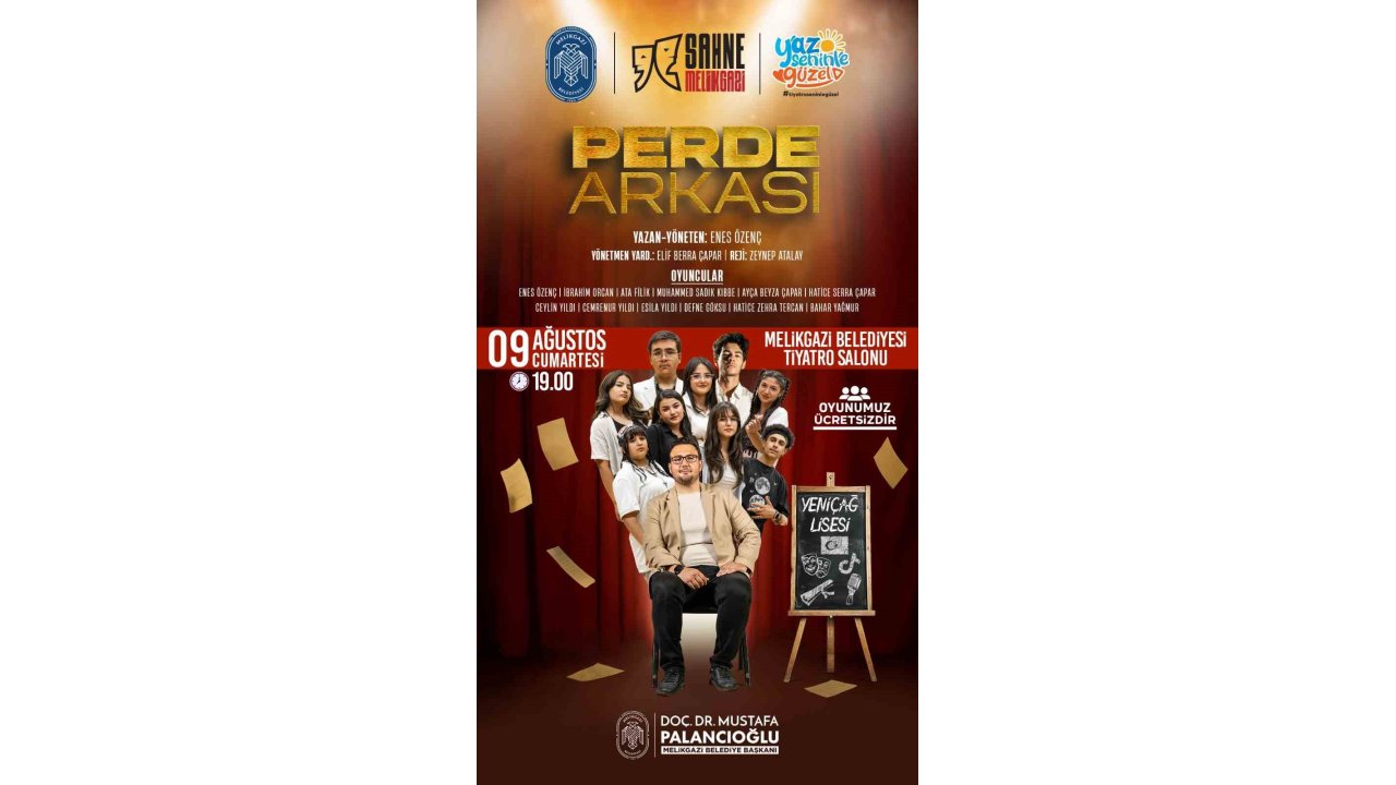 Melikgazi’de Perde Arkası Tiyatro Oyunu Sahnelenecek