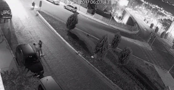 21 ayrı aracın lastiklerini kesen suç makineleri yakalandı