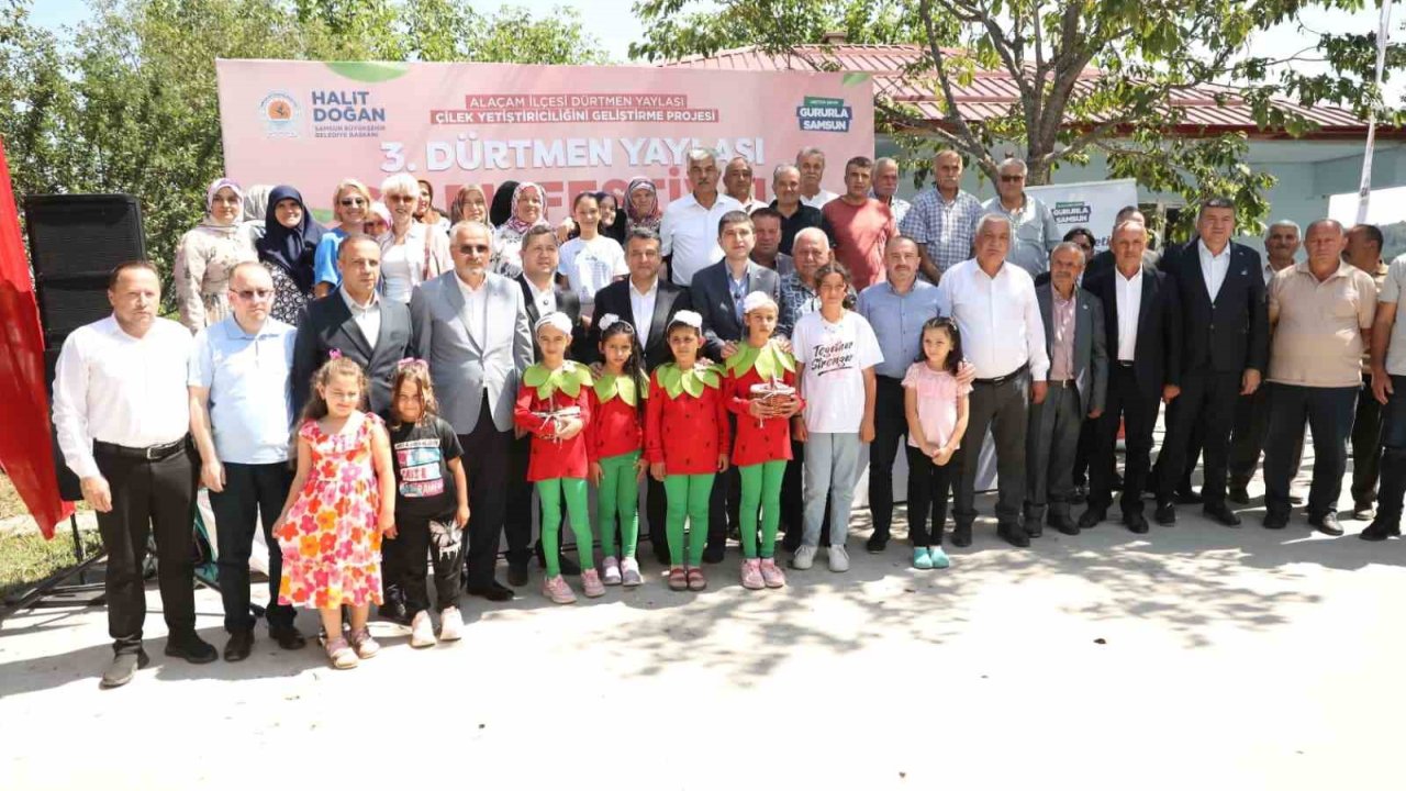 Samsun’da Çileğin Kalbi Dürtmen Yaylası’nda Attı