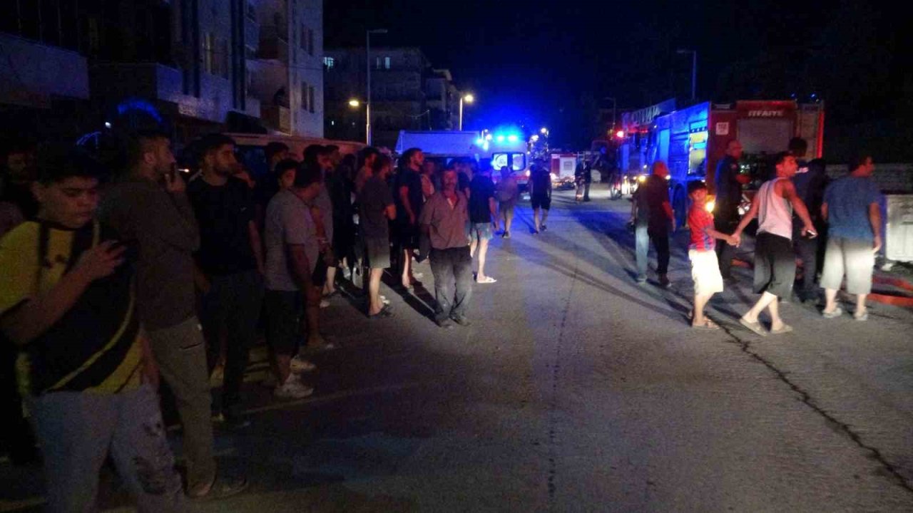 Malatya’da Şantiyede Yangın Paniği: Mahalleli Sokağa Döküldü