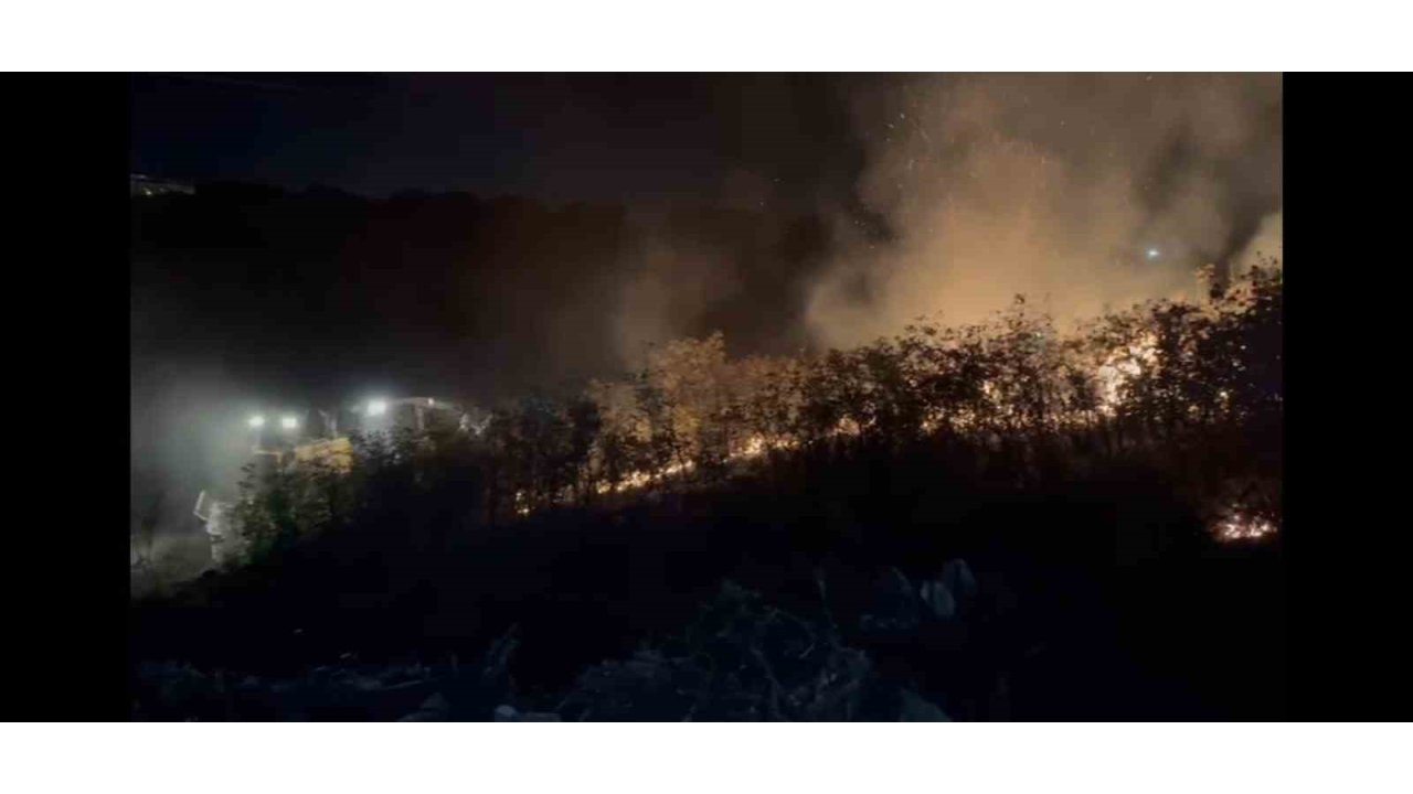 Balıkesir’de Alevler Geceyi Aydınlattı