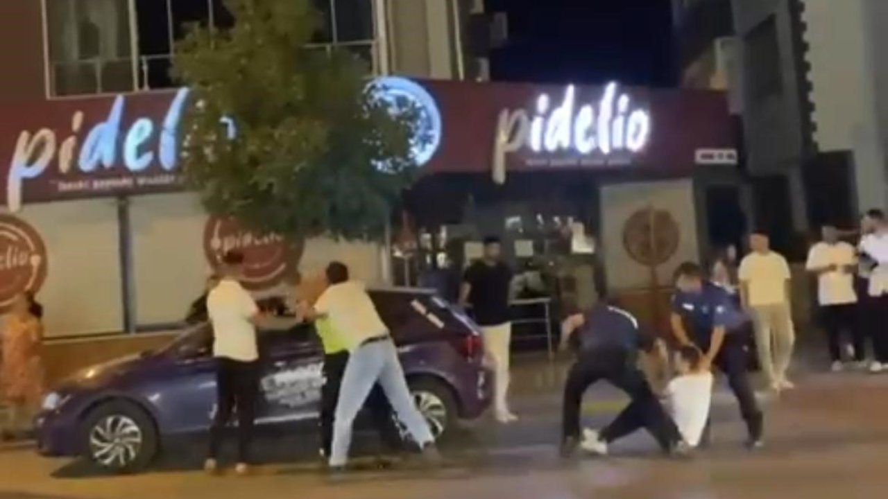 İzmir’de Polise Saldırı Anı Kamerada