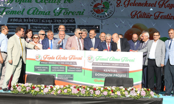 Toplu açılış ve kentsel dönüşümün törenine katıldı