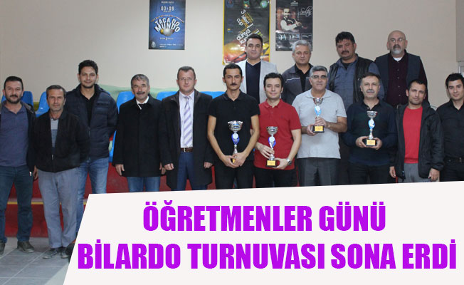 ÖĞRETMENLER GÜNÜ BİLARDO TURNUVASI SONA ERDİ