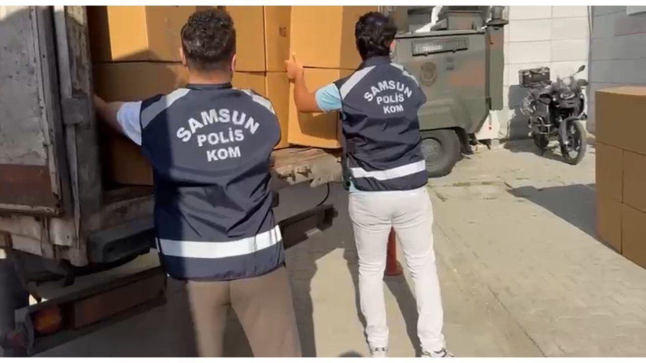 Samsun’da 3 Milyon 780 Bin Kaçak Makaron Ele Geçirildi