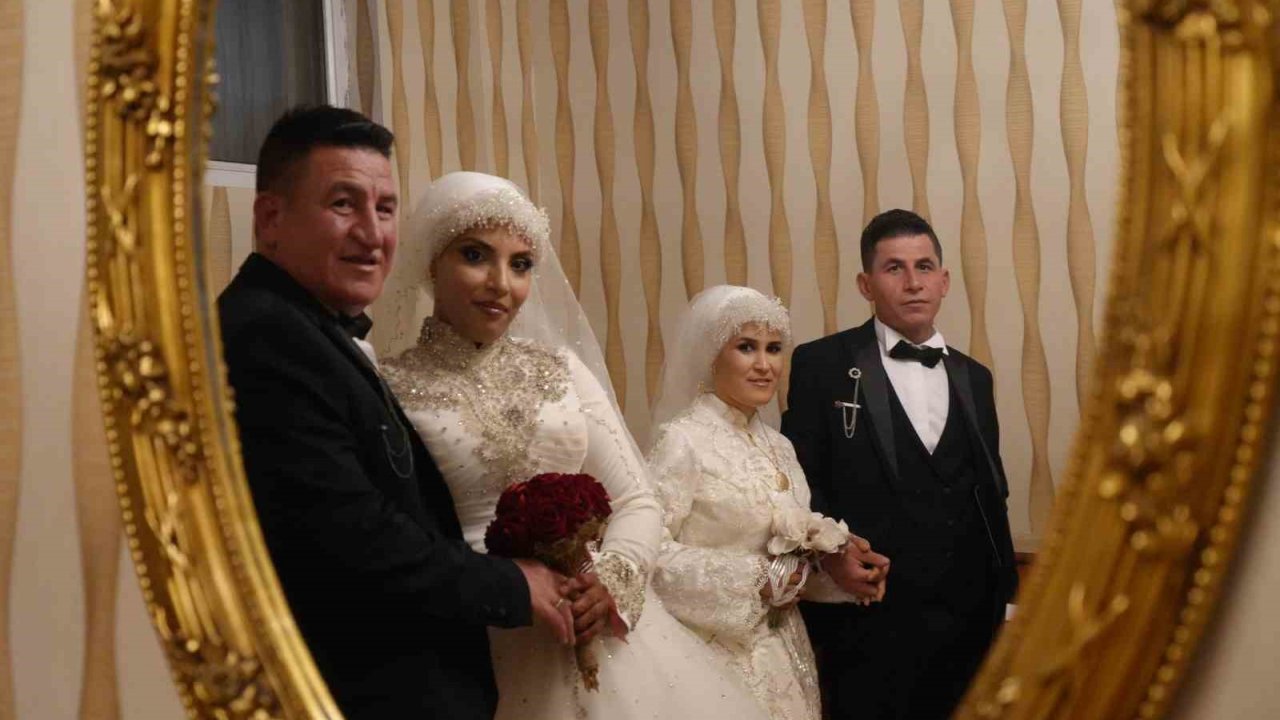 Fas’tan Bayburt’a Uzanan Aşk Hikayesi: İki Kardeş Çifte Düğünle Dünyaevine Girdi