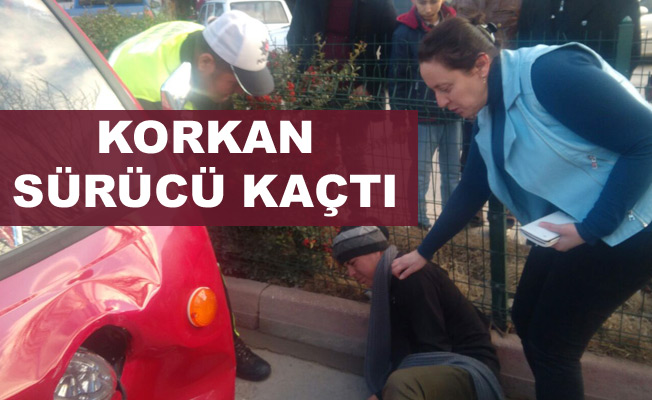 KAZADA KORKAN SÜRÜCÜ KAÇTI