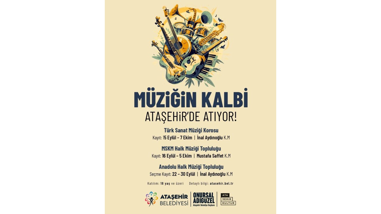 Ataşehir’de Kış Sanat Eğitimleri İçin Kayıtlar Başlıyor