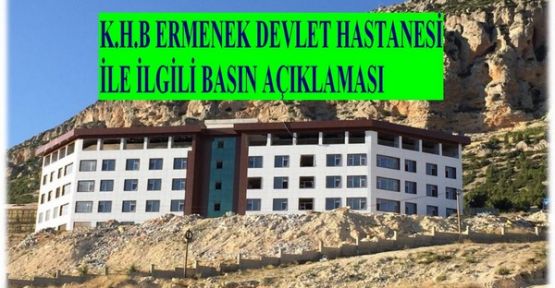 K.H.B: Ermenek Devlet Hastanesi Hakkında Açıklama