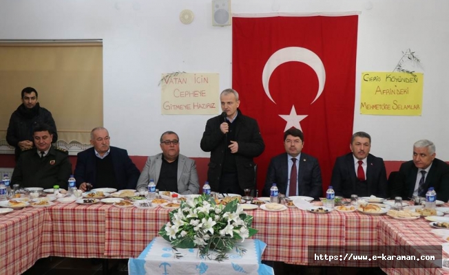 Vali DİRİM Geriş Köy Halkı ile Bir Araya Geldi