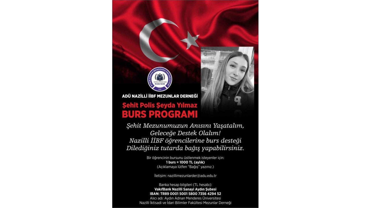 Şehit Polis Şeyda Yılmaz’ın Adı Burs Programıyla Yaşatılacak