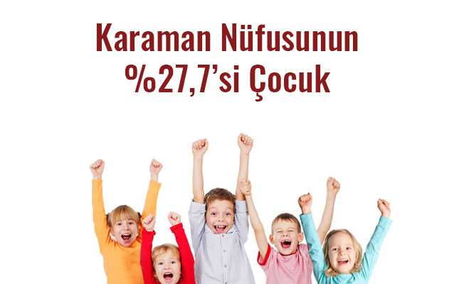 Karaman Nüfusunun %27,7’si Çocuk