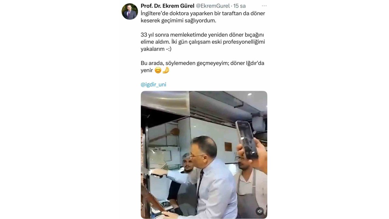 Iğdır Üniversitesi Rektörü Döner Tezgahına Geçti