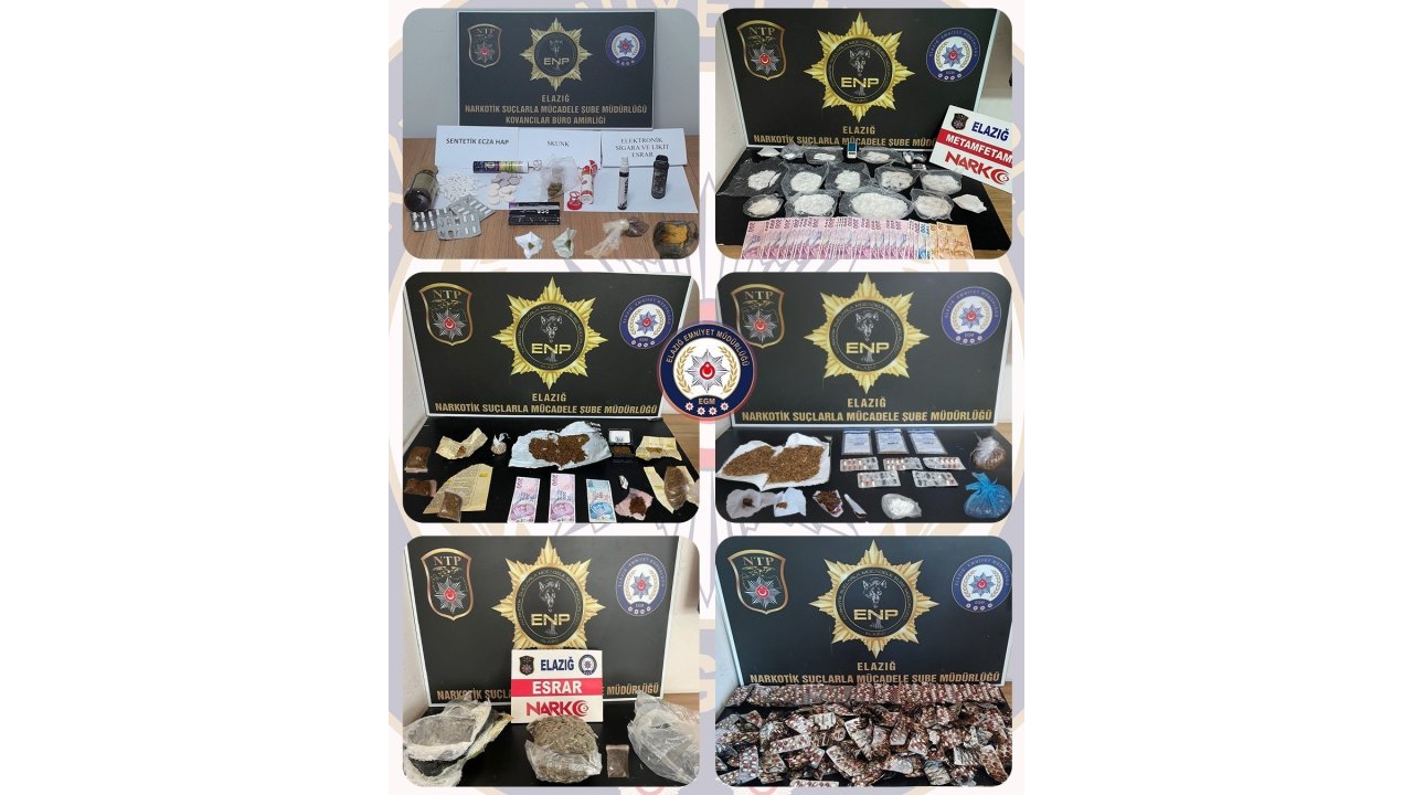 Elazığ’da Uyuşturucuya Geçit Yok: 16 Tutuklama