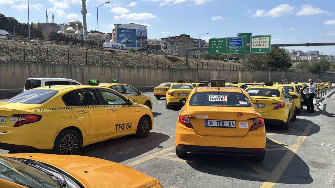Taksicilerden ’korsana Hayır’ Konvoyu