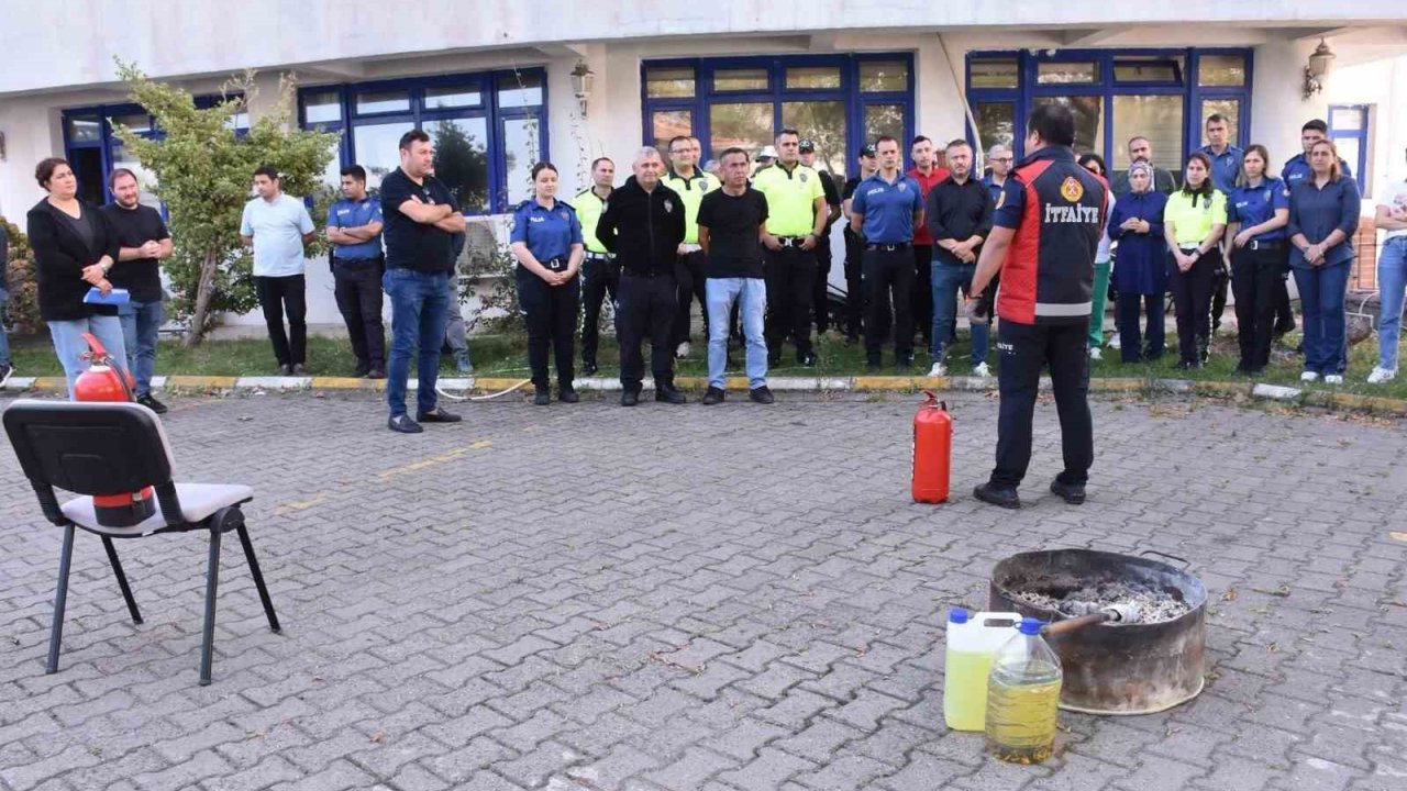 Sinop’ta Emniyet Personeline Yangın Tatbikatı