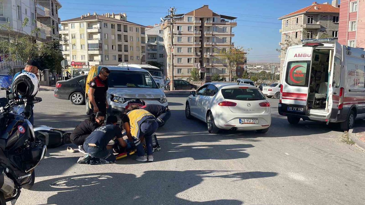 Karaman’da Kargo Aracıyla Çarpışan Elektrikli Bisikletin Sürücüsü Yaralandı