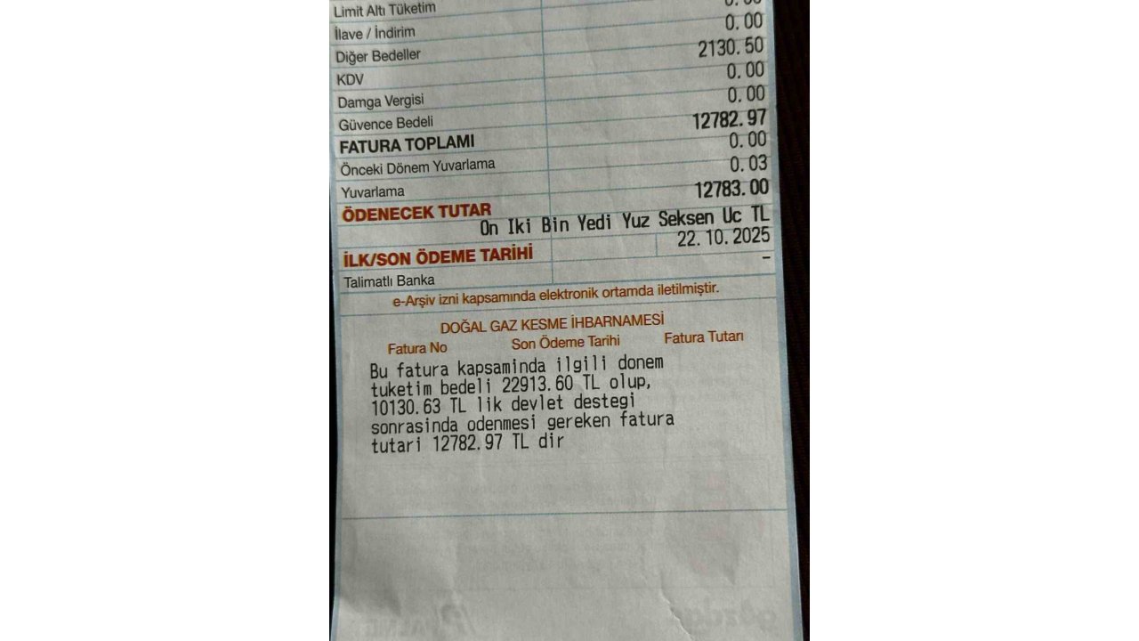Kapaklı’da İki Kişilik Aileye 22 Bin Liralık Doğal Gaz Şoku