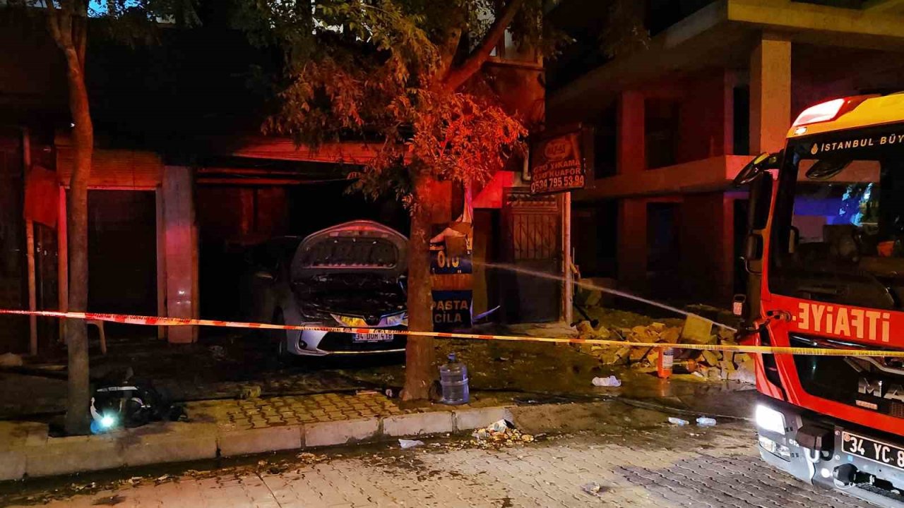 Bahçelievler’de Oto Tamircide Korkutan Yangın