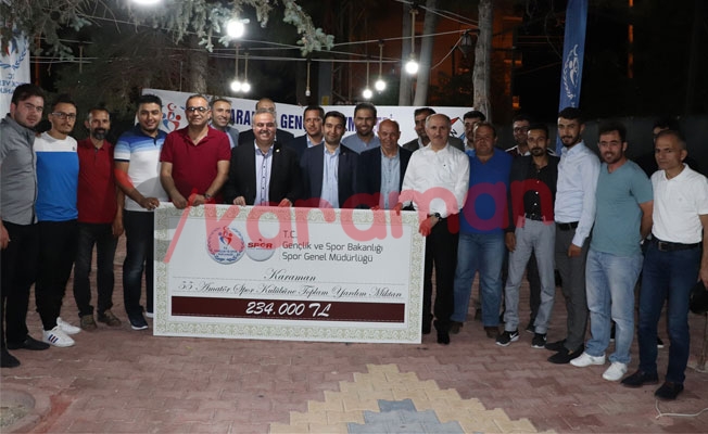 KARAMAN’DA AMATÖR SPOR KULÜPLERİNE 234 BİN LİRALIK DESTEK