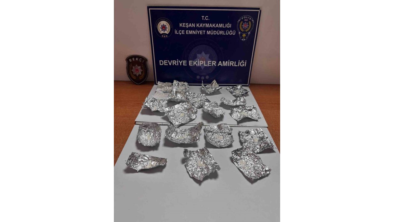 Keşan’da Uyuşturucu İle Yakalanan 2 Şüpheli Gözaltına Alındı