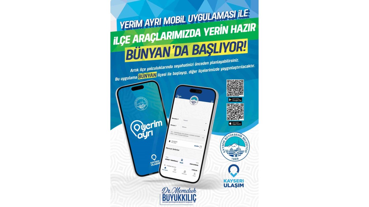 Kayseri’de Ulaşımda İlk: ’yerim Ayrı’ Mobil Uygulaması