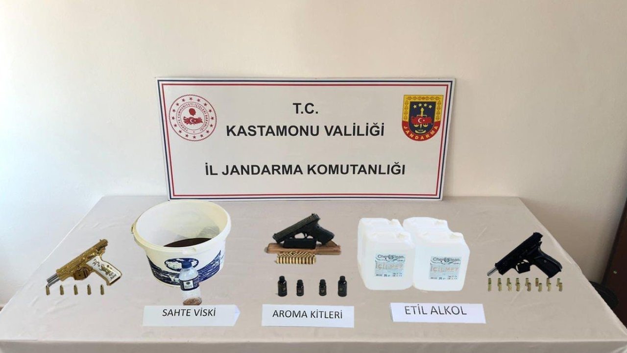 Kastamonu’da Sahte Alkol Operasyonu: 3 Gözaltı