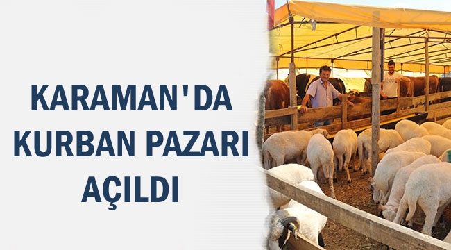 Karaman'da Kurban Pazarı açıldı