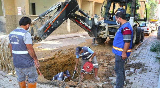 BELEDİYE EKİPLERİ SU ARIZALARINA HEMEN MÜDAHALE EDİYOR