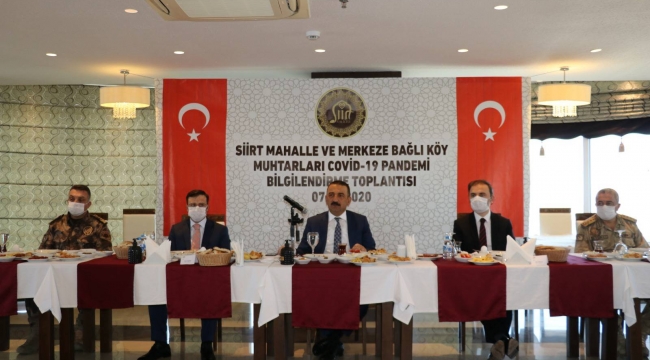 VALİ/BELEDİYE BAŞKAN V. OSMAN HACIBEKTAŞOĞLU, MAHALLE VE KÖY MUHTARLARIYLA BİR ARAYA GELDİ