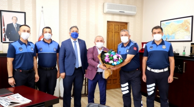 Zabıta Ekibinden Başkan Esen’e Ziyaret