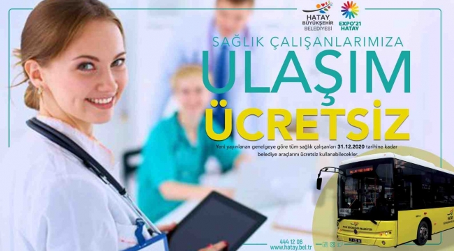 BÜYÜKŞEHİR’DEN SAĞLIK ÇALIŞANLARINA ÜCRETSİZ ULAŞIM