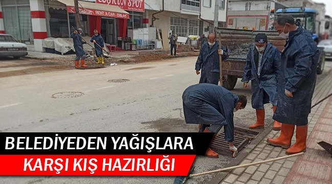 BELEDİYEDEN YAĞIŞLARA KARŞI KIŞ HAZIRLIĞI