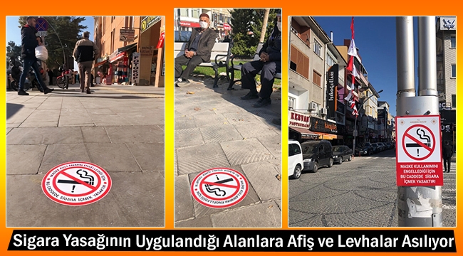 Sigara Yasağının Uygulandığı Alanlara Afiş ve Levhalar Asılıyor