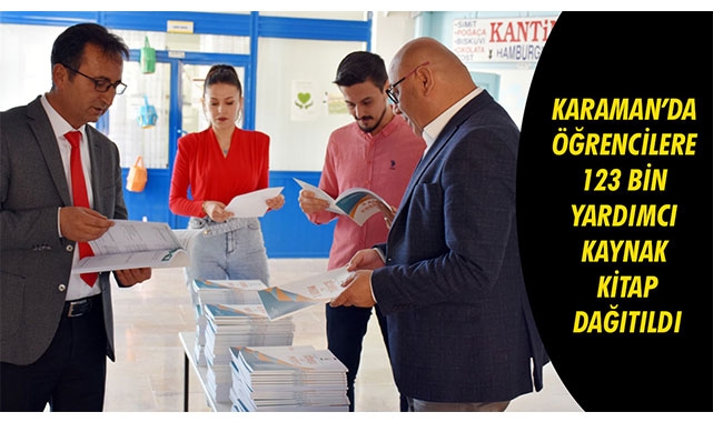 KARAMAN’DA ÖĞRENCİLERE 123 BİN YARDIMCI KAYNAK KİTAP DAĞITILDI