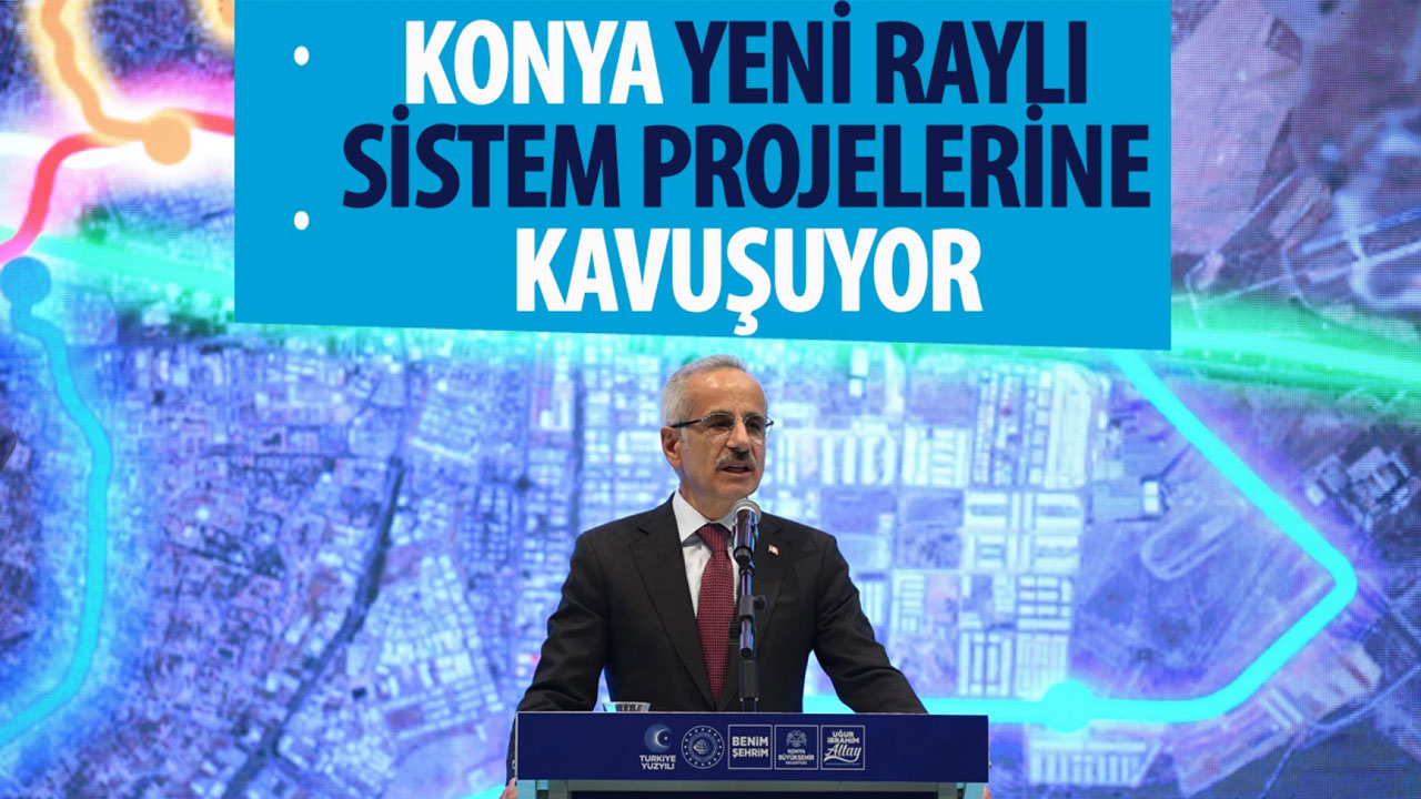 Bakan Uraloğlu, Konya'da raylı sistem projeleri tanıtım ve köprülü kavşak açılış töreninde konuştu