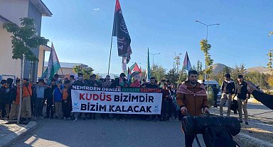 Ağrı'da Gazze ve Aksa Tufanı'na destek yürüyüşü düzenlendi