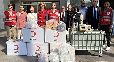 Alaşehir Kızılay'dan Devlet Hastanesi Sosyal Marketine 600 kalem yardım