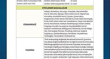 Bursa'daki su kesintilerinin tarihi belli oldu